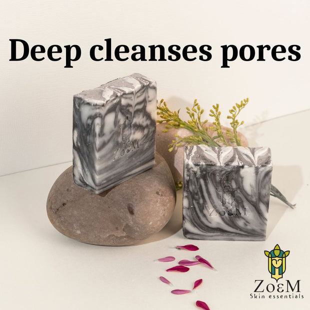 Zoem Charcoal & Kashmiri Lavender Soap