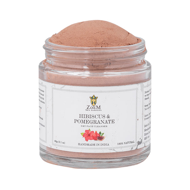 ZoeM Hibiscus & Pomegranate Dry Face Pack for Dull & Damaged Skin